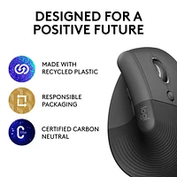 Logitech Lift Vertical Ergonomic Mouse  - Graphite