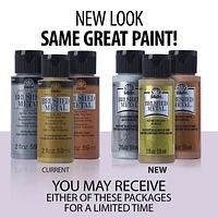 Peinture acrylique fini mat métallique brossé FolkArt (59 ml), Noir