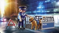 Playmobil Barrage de police avec un chien