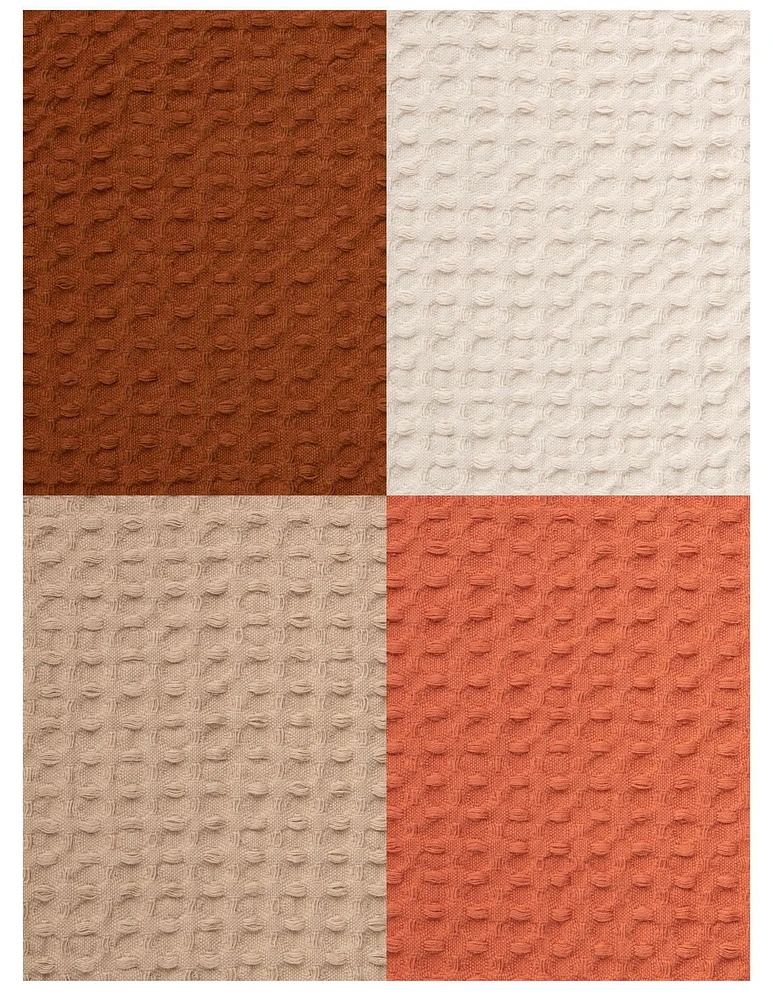 Mainstays 4 Pieces, Waffle Dishcloths, Tan, 4 PACK WAFFLE DISH CLOTH - BEIGE