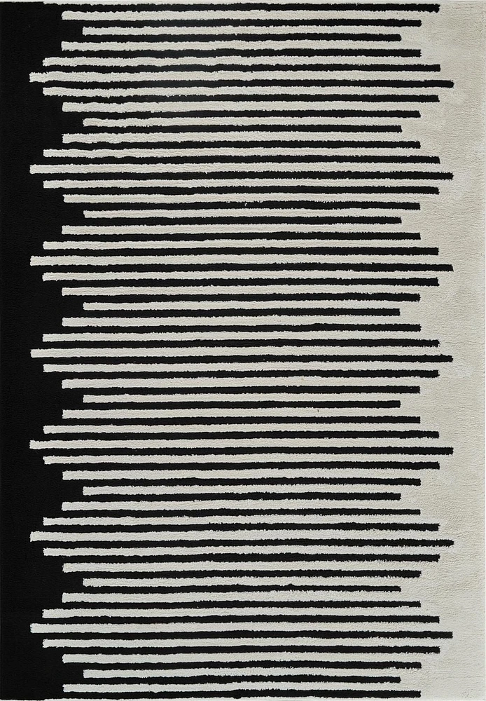 Rug Branch Domus Abstract Indoor Area Rug, Cream Black, Modern - Living Room, Bedroom, Dining Room