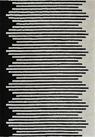 Rug Branch Domus Abstract Indoor Area Rug, Cream Black, Modern - Living Room, Bedroom, Dining Room