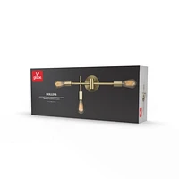 Applique murale à 3 têtes Hollins de 18 po, laiton mat
