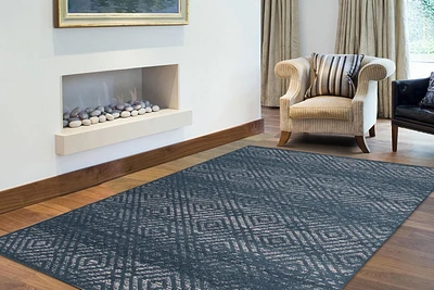 ECARPET Area Rug for Living Room, Geometric Indoor Carpet Ember Collection