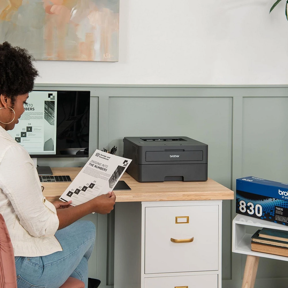 Brother HL-L2400D Imprimante laser monochrome avec cartouche de toner de 700 pages pour bureaux à domicile Brother HL-L2400D Imprimante laser monochrome