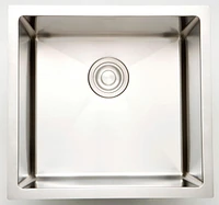 American Imaginations AI-31722 15 pouces Évier à lessive en nickel brossé approuvé par W CUPC avec finition en nickel brossé et calibre 18