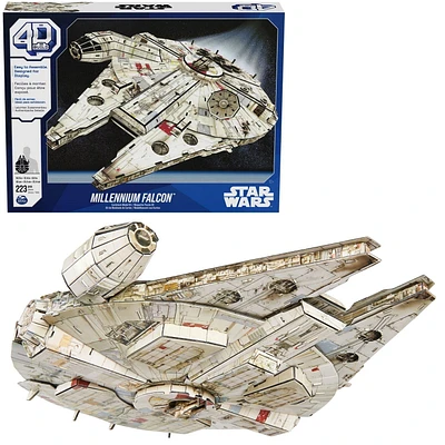 Star Wars Millennium Falcon 3D Model Kit 223 Pcs | Star Wars Toys Desk Decor | Building Toys | Paper Model Kits for Adults & Teens 12+