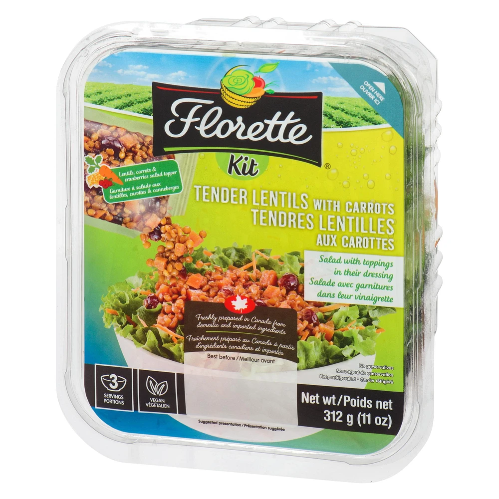 Florette Tender Lentils With Carrots Salad Kit