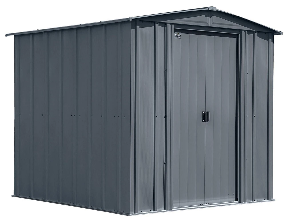 Abri de rangement en acier Arrow Classic 6 x pi Charcoal