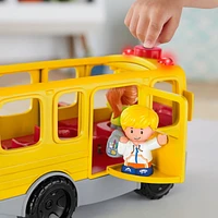 Le Bus Scolaire Little People de Fisher-Price - Version Anglaise et Française Âges 1-5