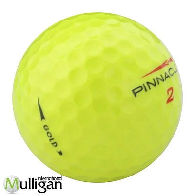 Mulligan - 12 balles de golf récupérées Pinnacle Gold 4A, Jaune