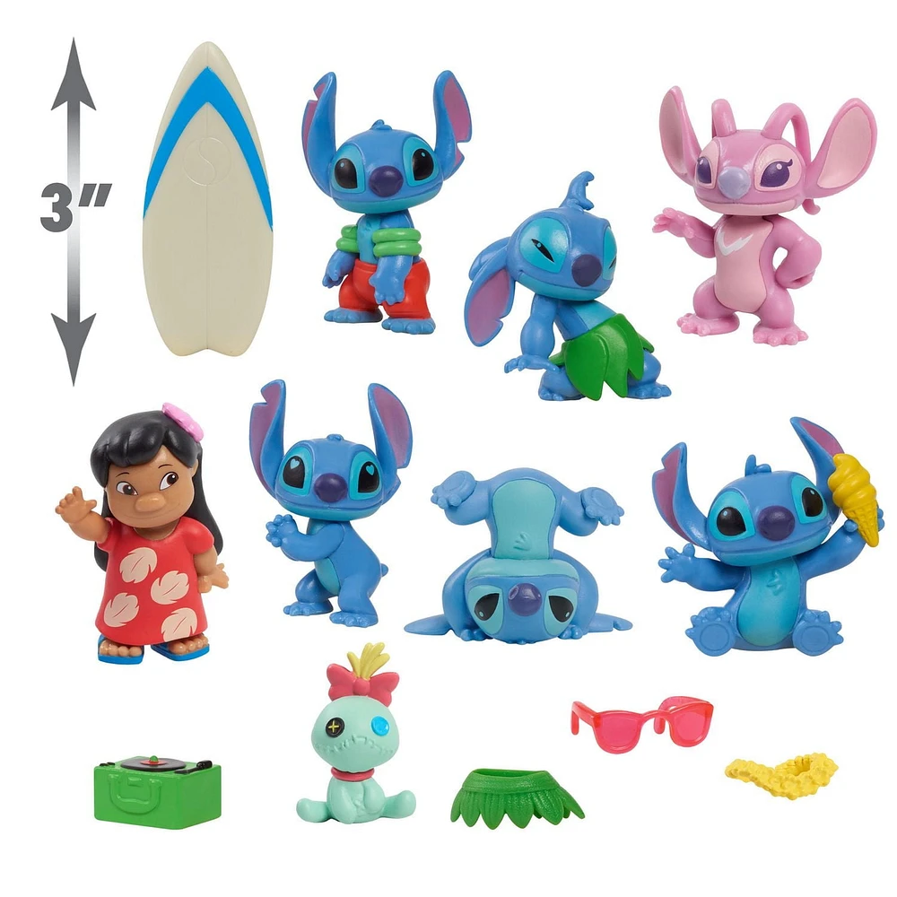 Coffret de figurines de luxe Lilo & Stitch de Disney, coffret de 13 figurines