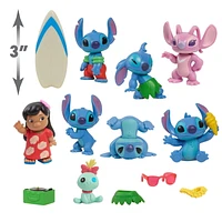 Coffret de figurines de luxe Lilo & Stitch de Disney, coffret de 13 figurines