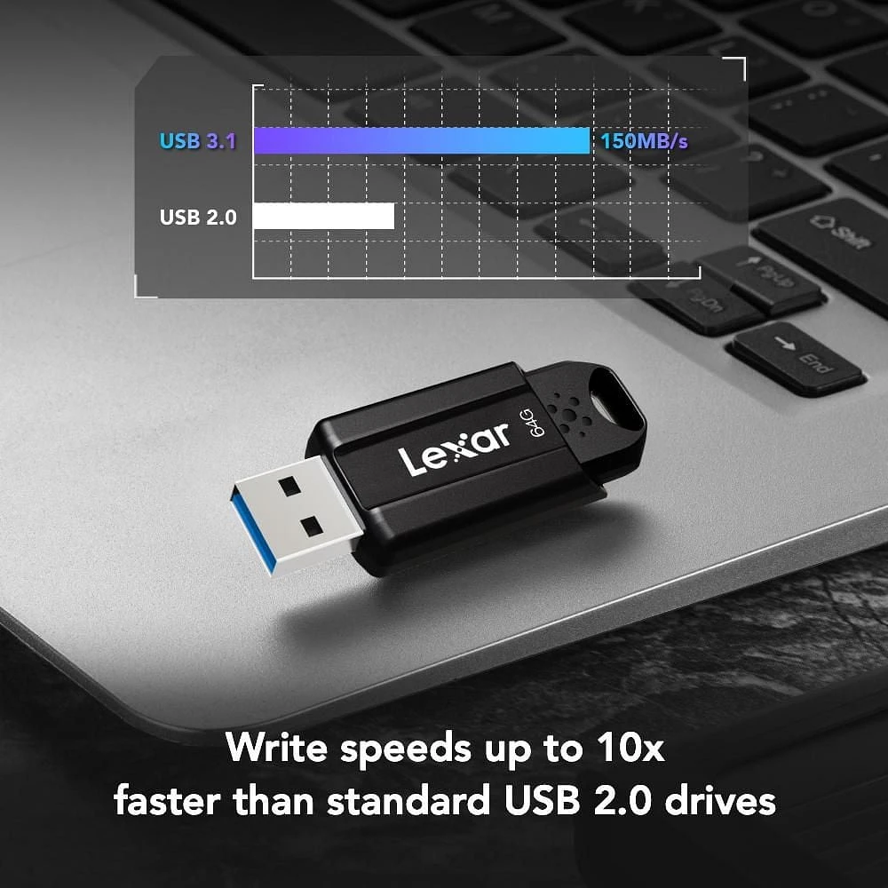 Lexar® 64 GB JumpDrive® S80 USB 3.1 Flash Drive, 64GB JumpDrive USB