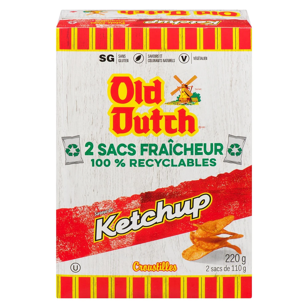 Old Dutch Ketchup Boxed Potato Chips, 220 g