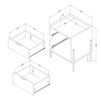 2-Drawer End Table from the collection Mezzy South Shore