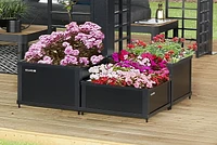 Boîtes à fleurs Sojag à cadre d'aluminium 3 morceaux
