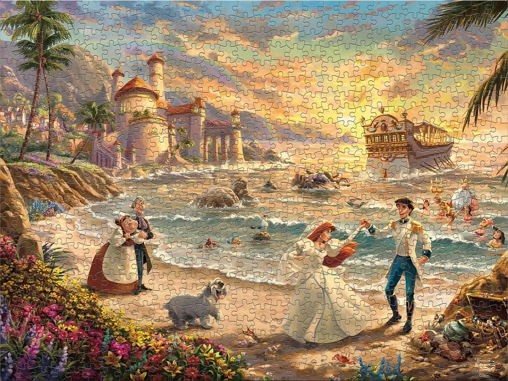 Ceaco - Thomas Kinkade Disney - La Petite Sirène Célébration de l'Amour - Puzzle 750 pièces