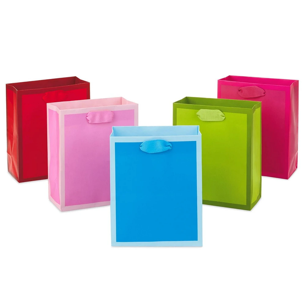 Petits sacs-cadeaux Hallmark de couleur unie