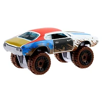 Hot Wheels Oldsmobile 442 W-30 Mud Machines 1:64 Scale 4x4 Vehicles for Kids 3 Years & Older & Collectors