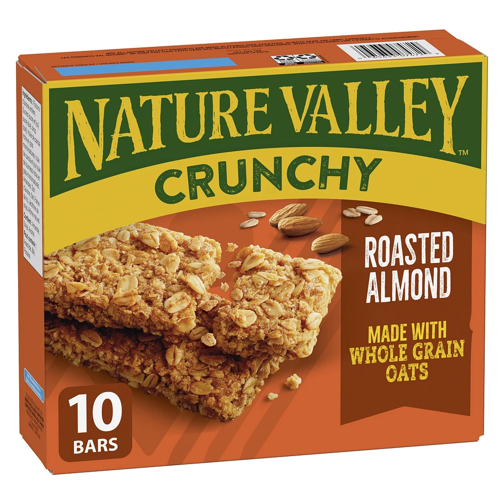 Val Nature Barres Granola Croquantes, Amande Grillée, 2 Barres par Portion (46 g), 5 Portions, 10 Barres 5 sachet x 46 g, 230 g