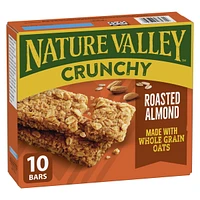 Val Nature Barres Granola Croquantes, Amande Grillée, 2 Barres par Portion (46 g), 5 Portions, 10 Barres 5 sachet x 46 g, 230 g