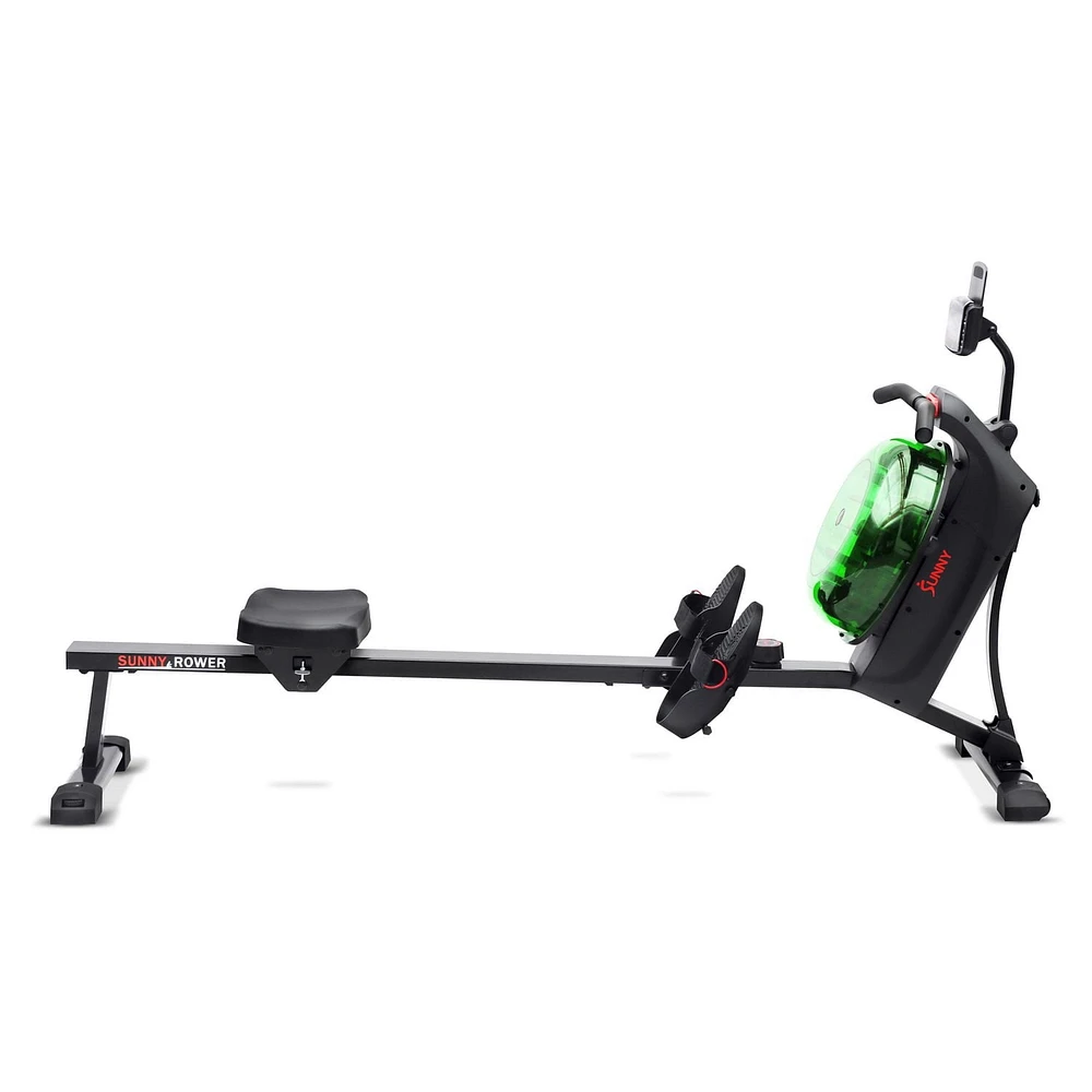 Sunny Health & Fitness Machine à ramer élite avec réservoir vertical à haute résistance, application SunnyFit Bluetooth exclusive