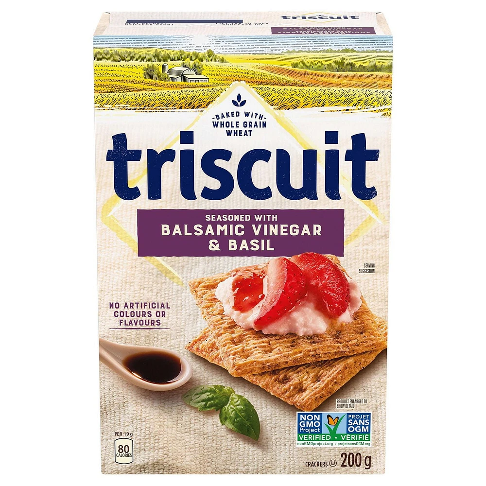 TRISCUIT Balsamic Vinegar & Basil Crackers, 200 g