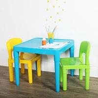 Humble Crew Kids Lightweight Table and Chair Set (2 Chairs Included)