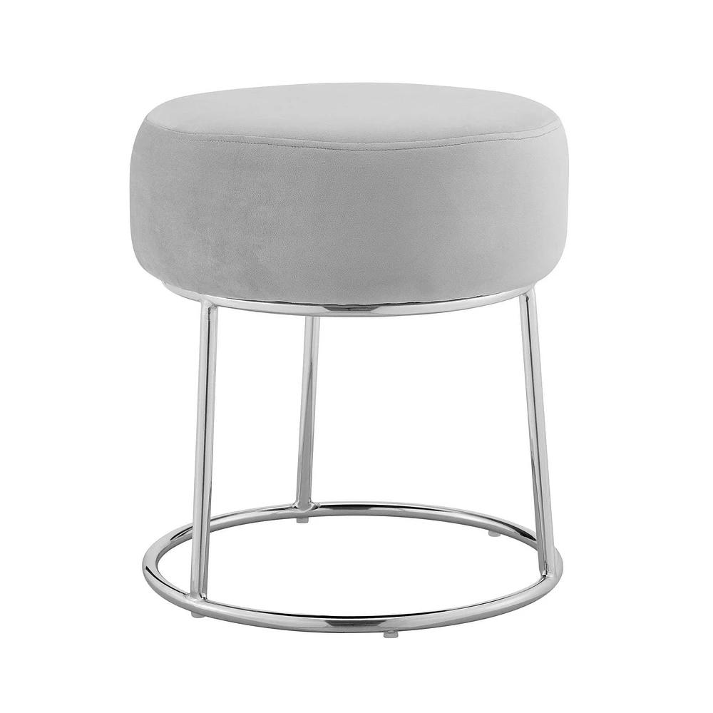 Tabouret d'appoint de coiffeuse Brockton, gris