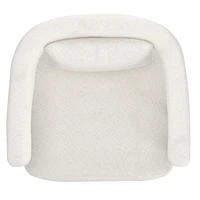Contemporaine Tissu Bouclé Fauteuil - Ivoire et Noir