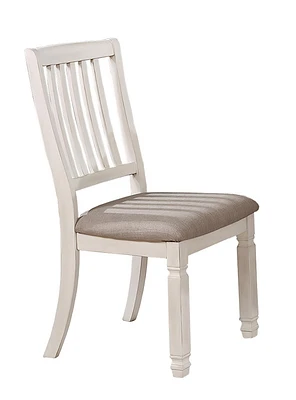 Topline Home Furnishings Antique White Dining Chairs
