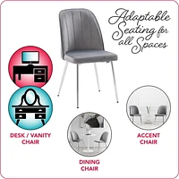 Chaise d'appoint touffetée en velours Nash