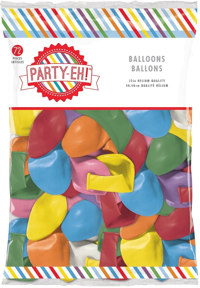 Party-Eh! Ballons en latex 72 ballons