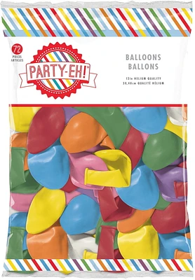 Party-Eh! Latex Balloons, 72 Balloons