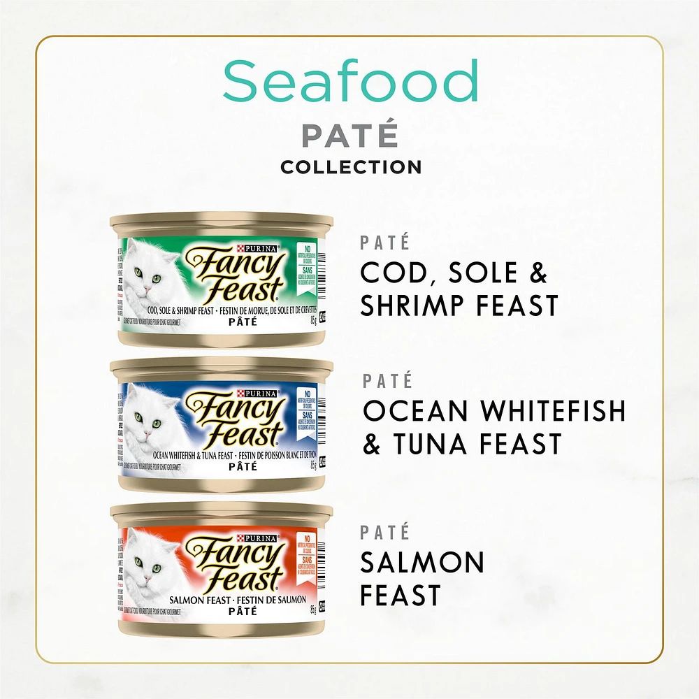 Fancy Feast Seafood Supper Pate Variety Pack, Wet Cat Food 24 X 85g, 24 X 85g