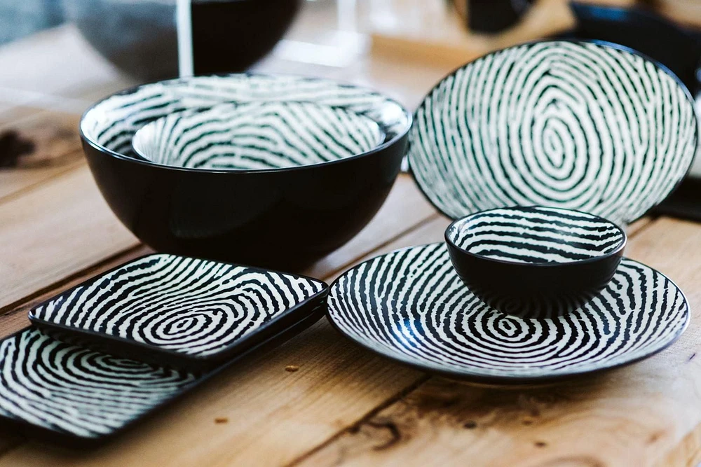 Zebra Ensemble de 3 assiettes