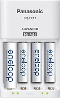 Panasonic Eneloop Cell Battery Charger with eneloop AAA New 2100 Cycle Rechargeable Batteries (Pack of 4)