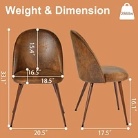 Lot de 2 chaises de bureau modernes Homy Casa - Chaises rembourrées à dossier haut avec pieds en métal grain de bois pour bureau à domicile, salles de réunion ou salles d'attente