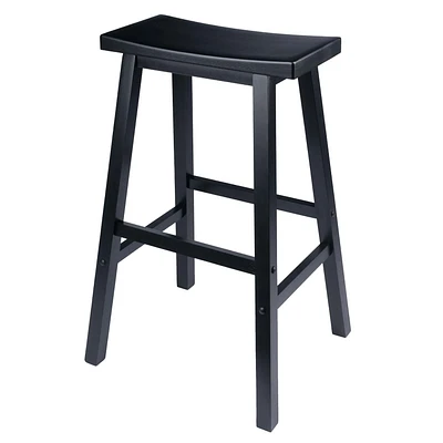 Tabouret de bar Winsome Satori Saddle Seat, noir