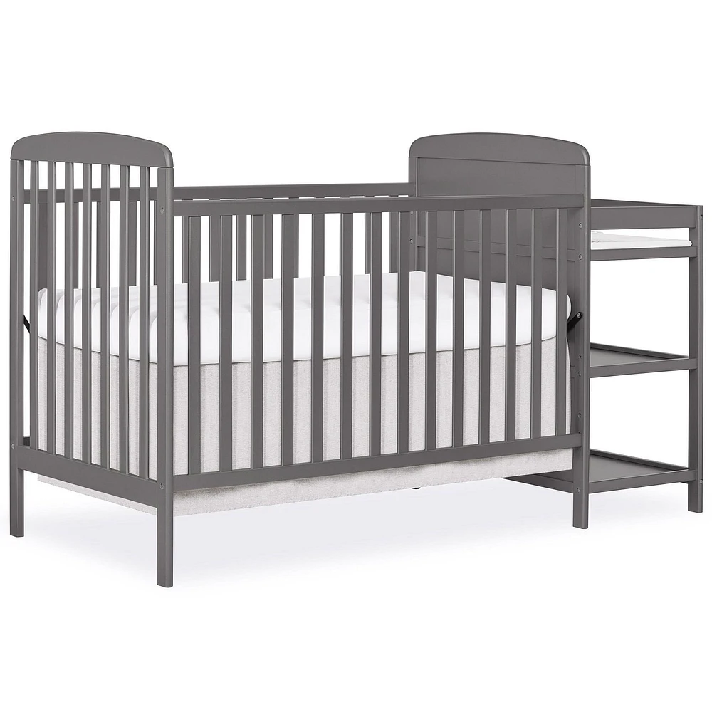 Dream On Me Anna 4 in 1 Full Size Crib and Changing Table Combo, Model #678, Two Storage Shelves