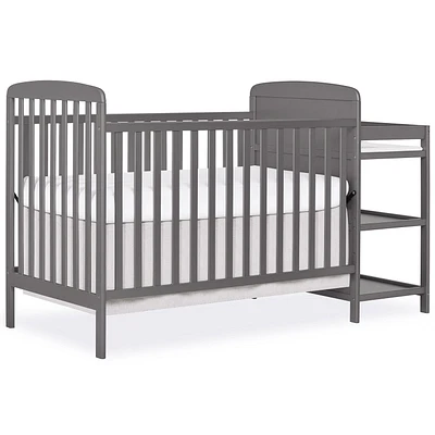Dream On Me Anna 4 in 1 Full Size Crib and Changing Table Combo, Model #678, Two Storage Shelves
