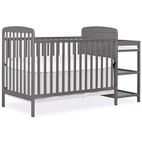Dream On Me Anna 4 in 1 Full Size Crib and Changing Table Combo, Model #678, Two Storage Shelves