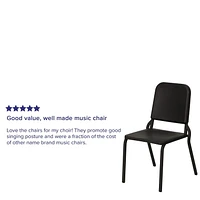 Flash Furniture Hercules Series Black High Density Stackable Melody Band/Music Chair