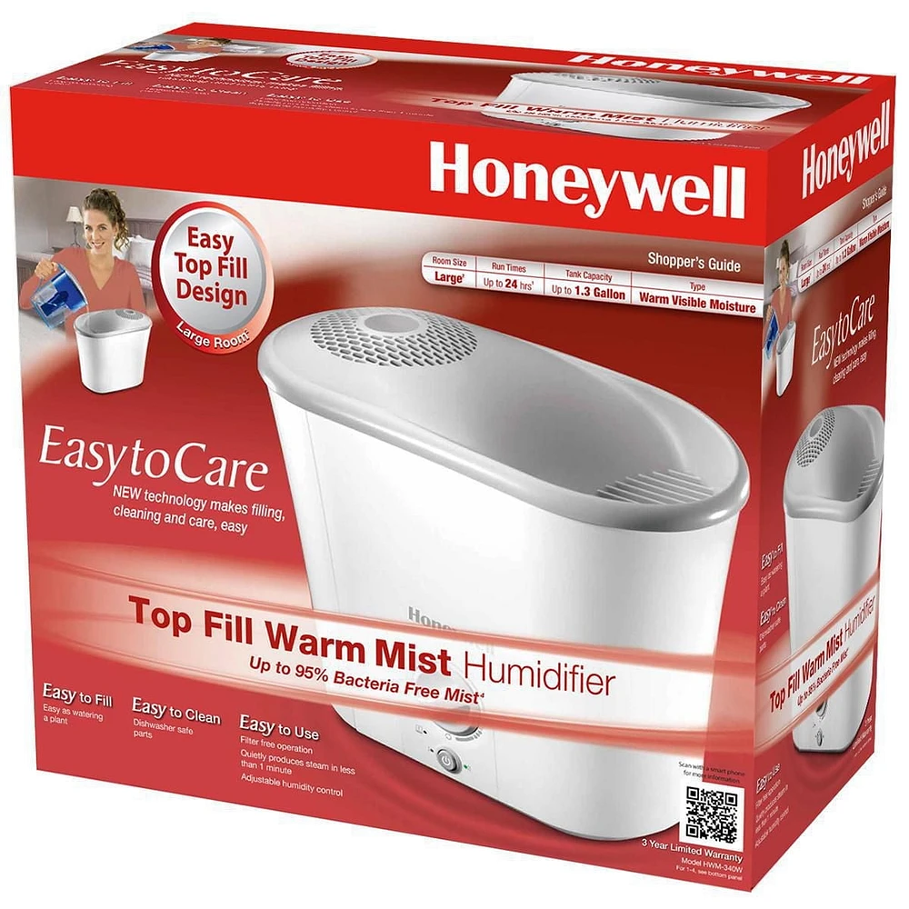 Honeywell HWM340WC Top-Fill Warm Mist Humidifier