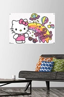 Hello Kitty - Retro Rainbow Wall Poster, 14.725" x 22.375"