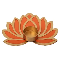 Way To Celebrate Diwali Decoration Lotus Tealight Holder Dual Tone Finish 6 inch