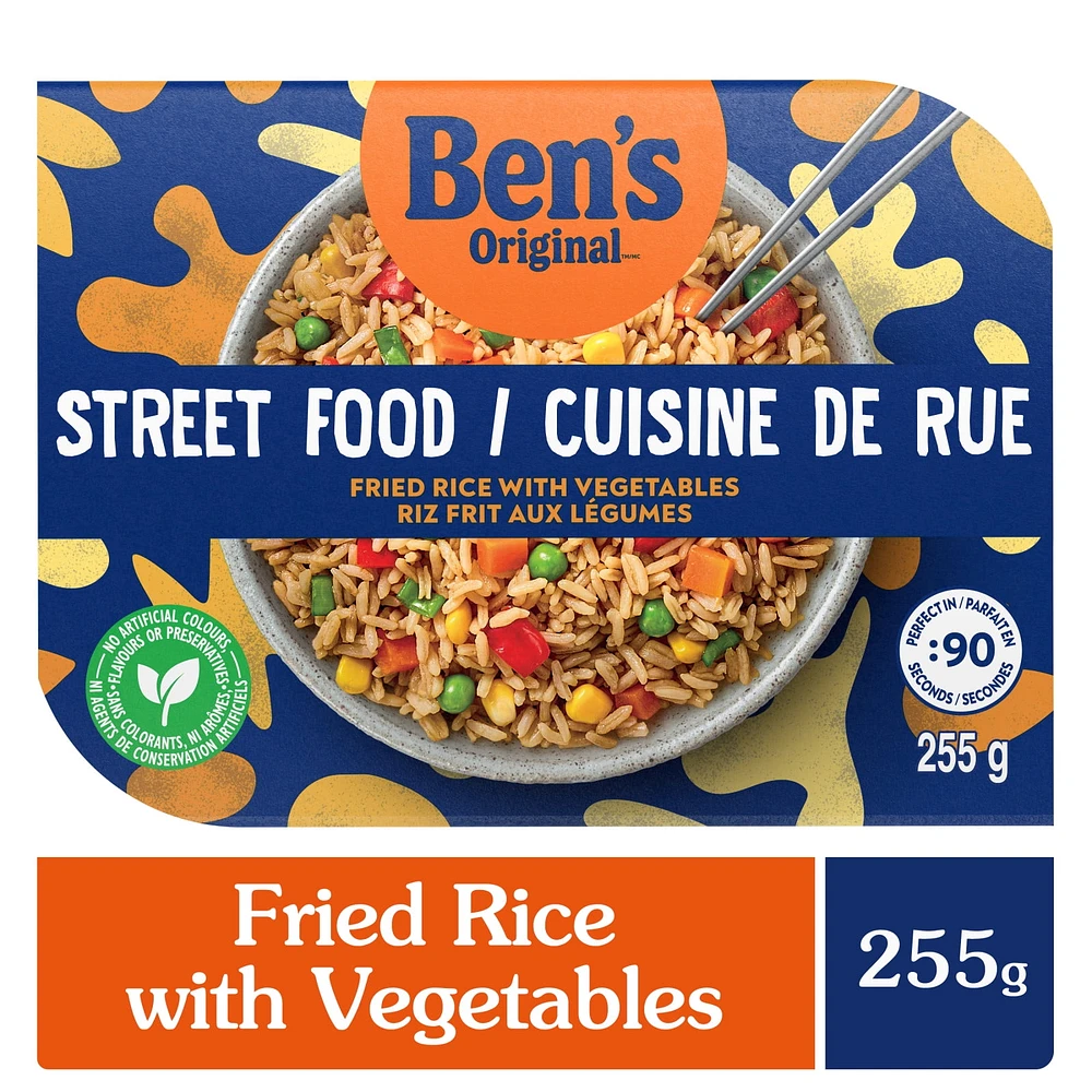 BEN'S ORIGINAL Cuisine de Rue Riz Frit aux Légumes, Plat Préparé, au Micro-ondes en 90 Secondes, 255 g Ben's Original Street Food Riz Frit aux Legumes