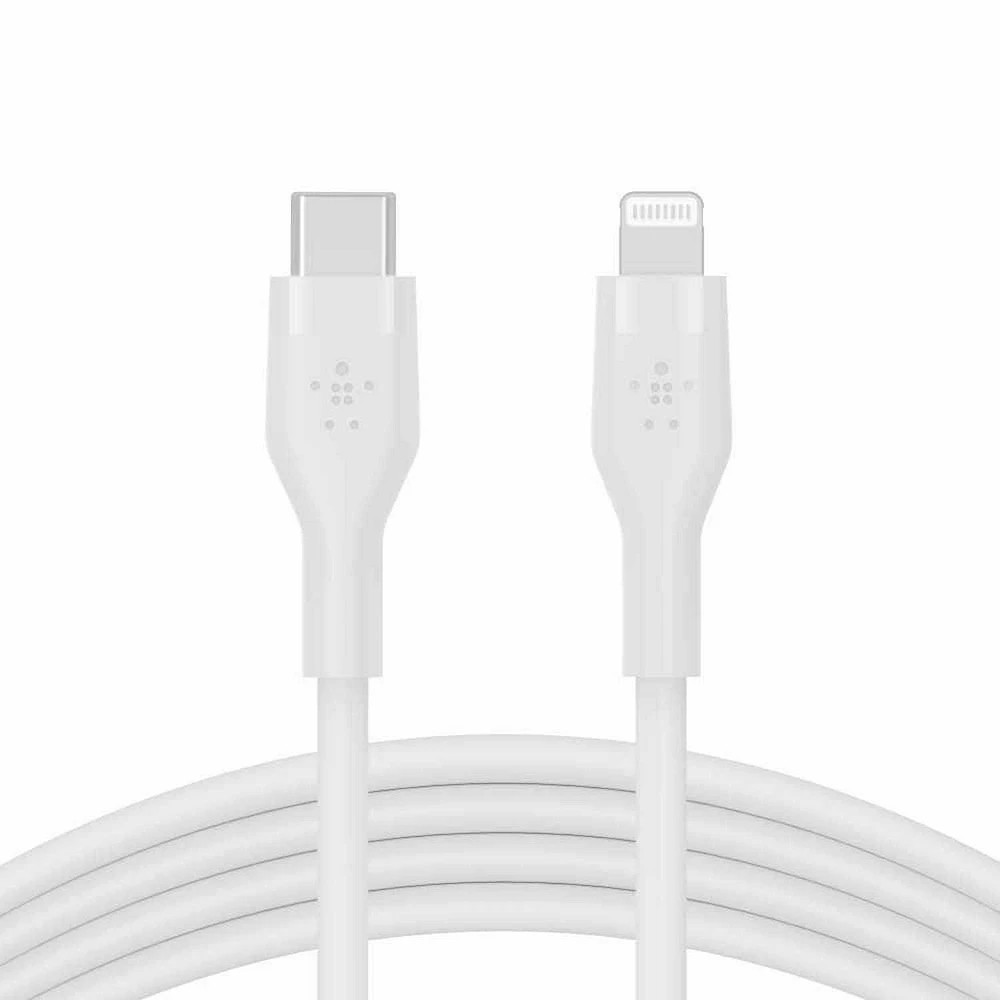 Belkin BOOSTCHARGE PRO USB-C Cable with Lightning Connector 3ft White