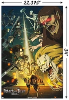 Attack on Titan: Season 4 - Key Visual 3 Wall Poster with Magnetic Frame, 22.375" x 34"